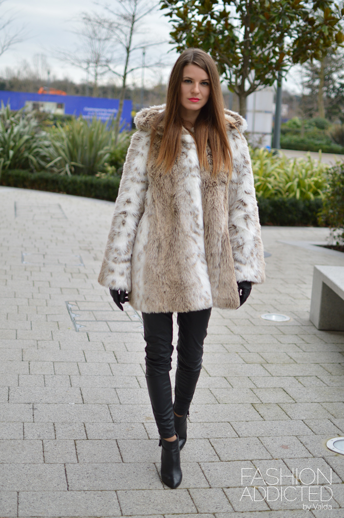 Grey faux hotsell fur coats uk