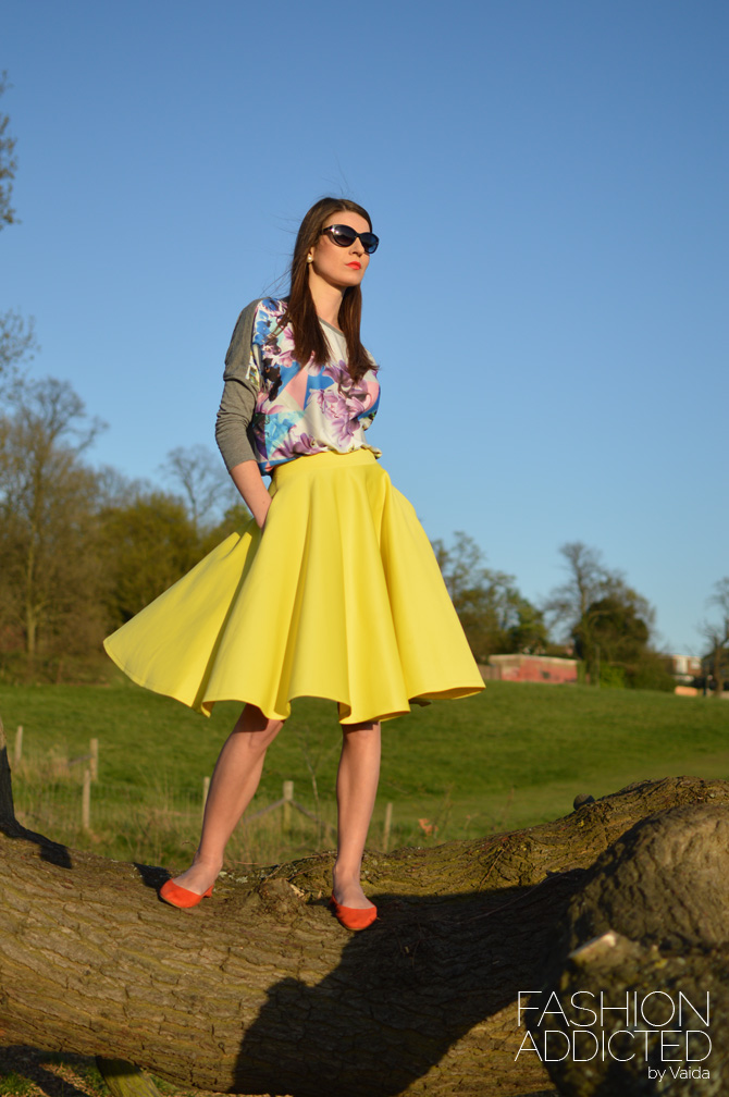 yellow-midi-skirt