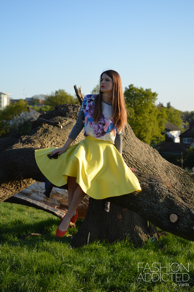 yellow-midi-skirt