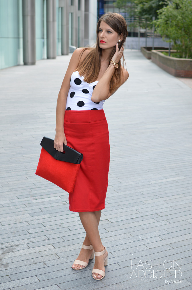 Bodice in Polka dot