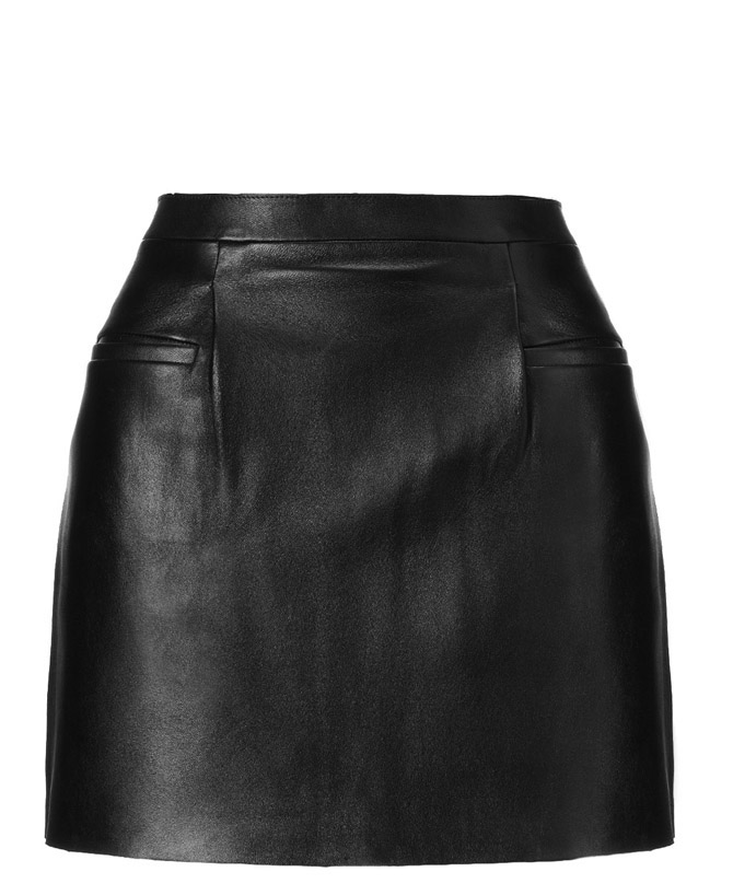 J-W-Anderson Black Leather Mini Skirt