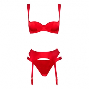 L'Agent by Agent Provocateur Danita Padded Demi-Bra Red