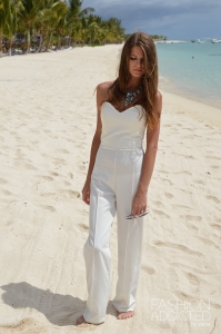 white bandeau jumpsuit