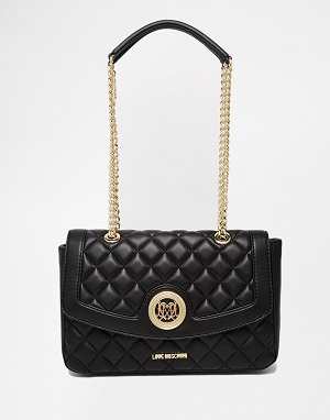 Love Moschino Quilted Shoulder Bag in Black