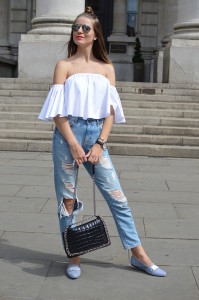 morena-morena-shoes-loafers-off-shoulder-top-mom-ripped-jeans