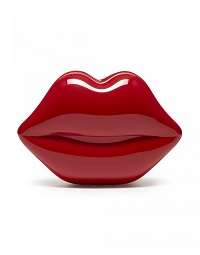 Lulu Guinness Lips Clutch in Red