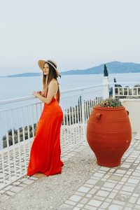 red-maxi-dress-pretty-little-thing-greece-holiday-1