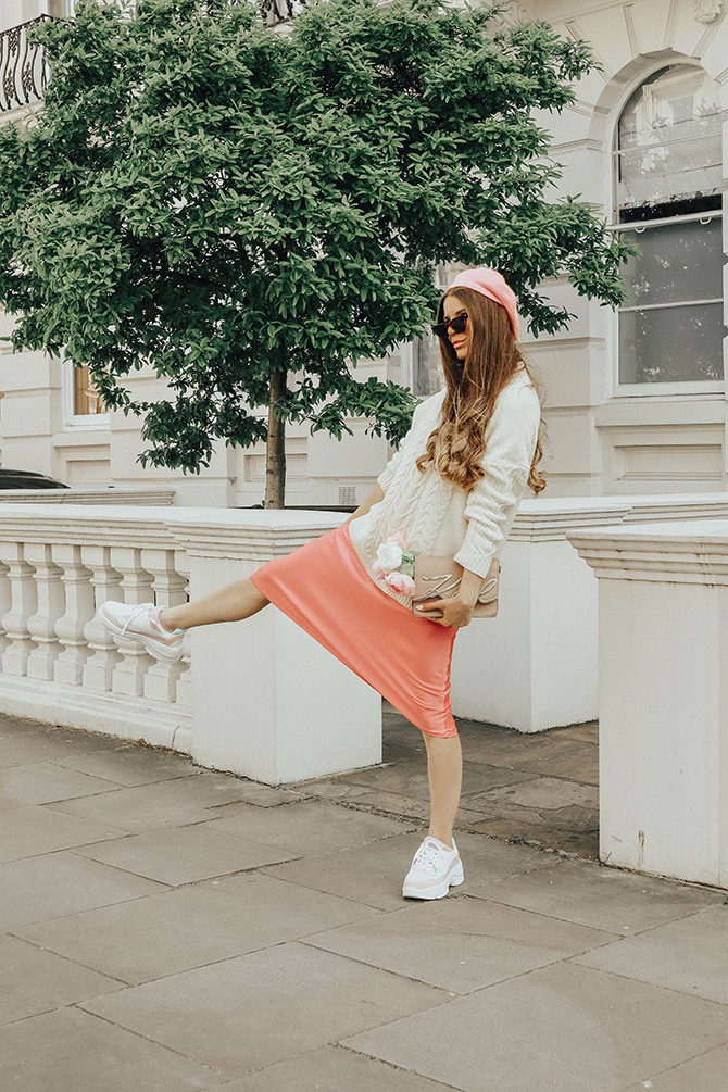 satin-slip-skirt-pink-new-look-chunky-trainers-karl-lagerfeld-signature-bag-fashion-blogger-london-5