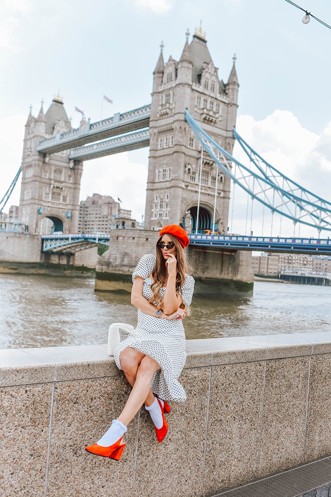 polka-dot-dress-red-beret-fashion-blogger-london-tower-bridge-3