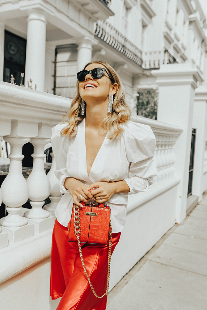 red-slip-skirt-river-island-belted-puff-shoulder-shirt-fashion-blogger-london-notting-hill