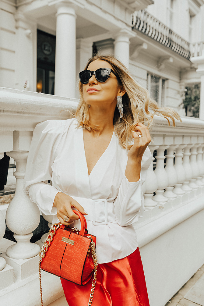 red-slip-skirt-river-island-belted-puff-shoulder-shirt-fashion-blogger-london-notting-hill