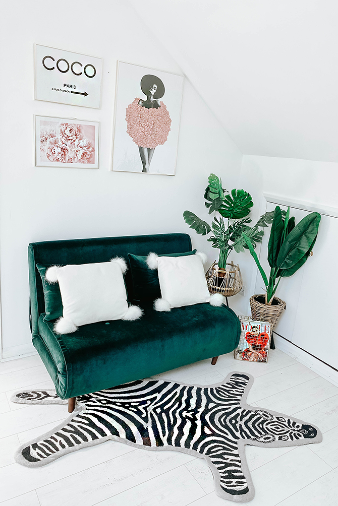 loft-conversion-home-office-renovation-london-house-blogger-green-sofabed-made
