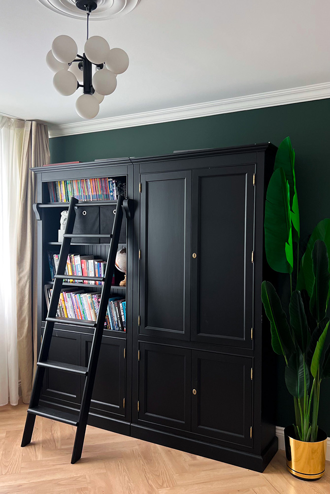 angelandboho_Shaker-Library-bookcase-ladder_wardrobe